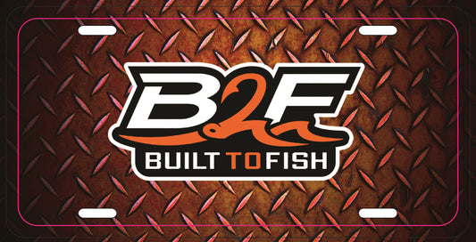 Built to Fish / License Plate - Orange