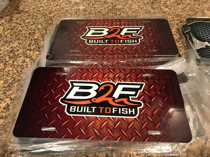 Built to Fish / License Plate - Orange