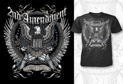 2nd Amendment Eagle Tee - Black