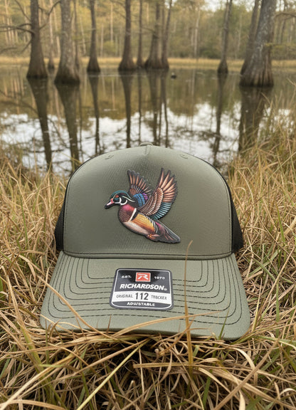 Duck Hunting - Wood Duck Patch - 5 Panel Cap