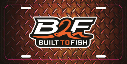 Built to Fish / License Plate - Orange